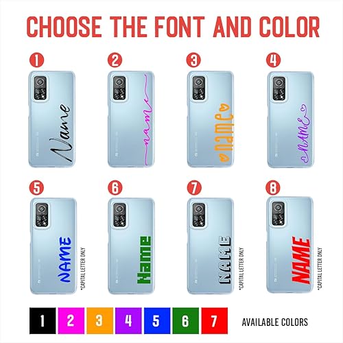 Miniatura 25 de Funda compatible con Xiaomi Redmi Note 10S personalizada con tu nombre, protector compatible con Xiaomi Redmi Note 10S personalizable, funda