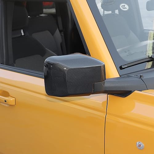 Miniatura 7 de Kit de cubierta de espejo retrovisor de fibra de carbono, accesorios de decoración exterior para Ford Bronco 2021 2022 2023