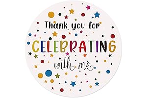 120pcs Thank You Stickers, Universal 1.6 inch Celebrating Labels for Baby Shower...