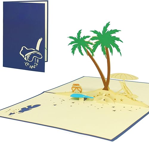 LINPopUp, Tarjeta de felicitación 3D emergente, cumpleaños, felicitaciones, relajación, vales de viaje, vacaciones, invitación, agradecimiento,