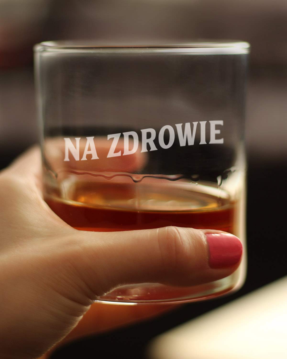Bevvee Na Zdrowie - Polish Cheers - Whiskey Rocks Glass - Fun Poland Themed Gifts or Party Decor for Women and Men - 10.25 Oz