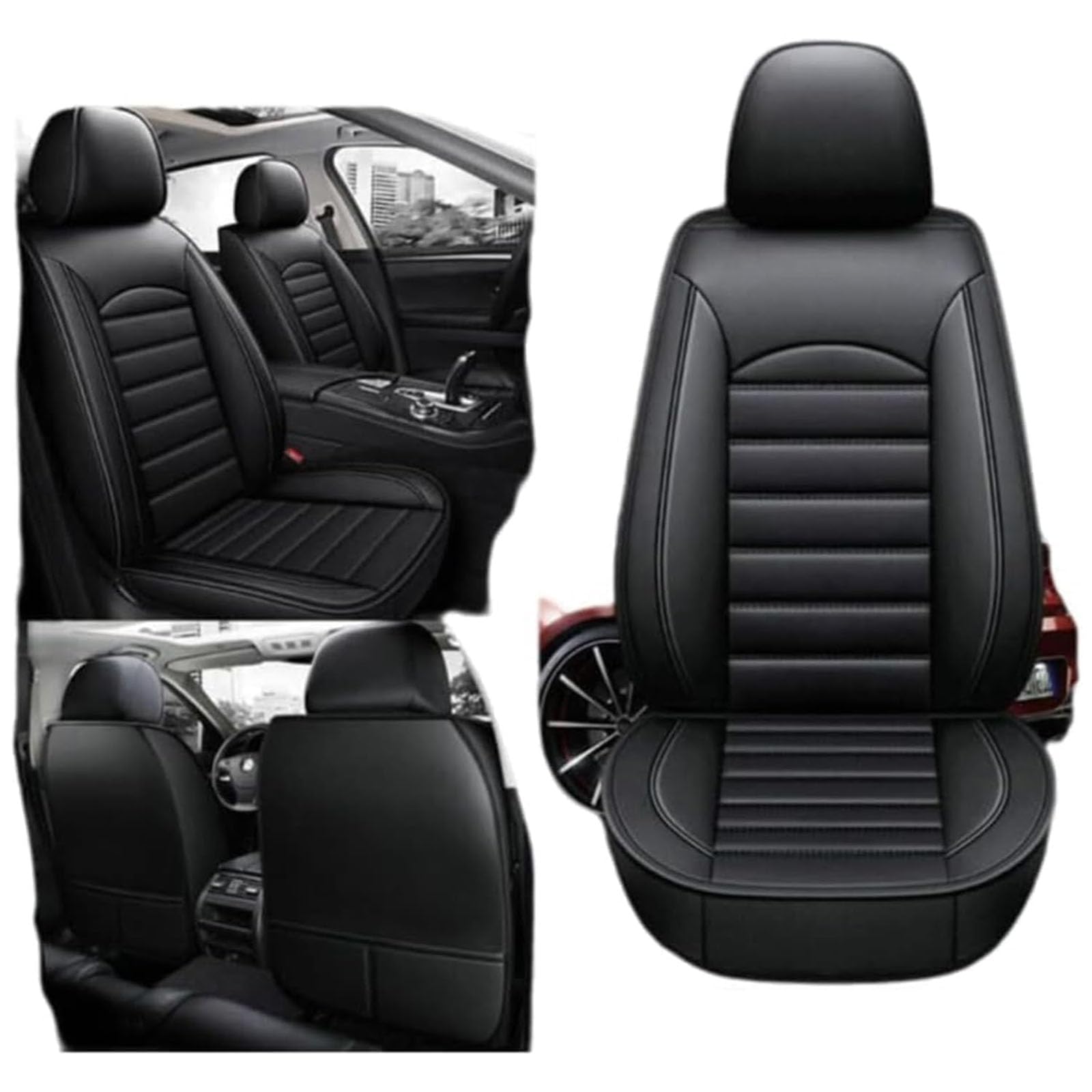 Für Toyota Corolla Touring Sports 2019-2023 Auto Sitzbezug Leder, Autositzbezüge Komplettset Universal, Sitzbezug Auto Sitzkissen Vorne Hinten schonbezüge autositz