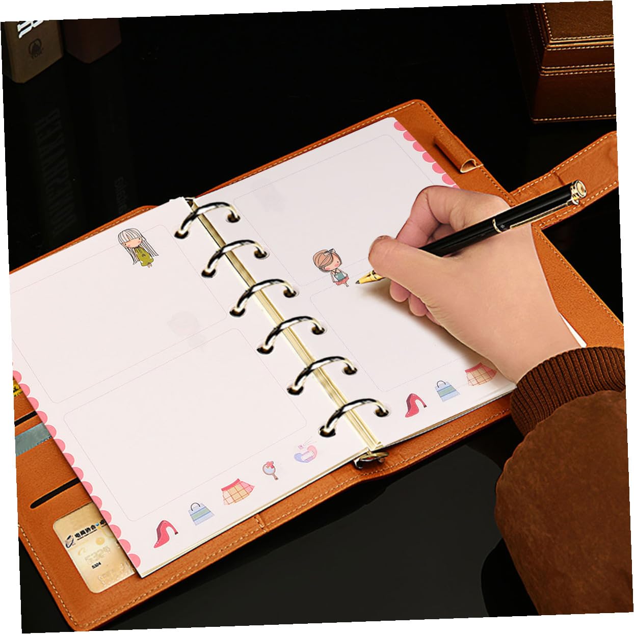 TOYANDONA 6 Anelli A7 Raccoglitore Planner Carta di Ricarica Colorato Cartone Animato