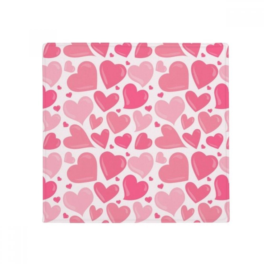 Tapis de douche rond antidérapant pour cuisine et salon au design coeur multicolore