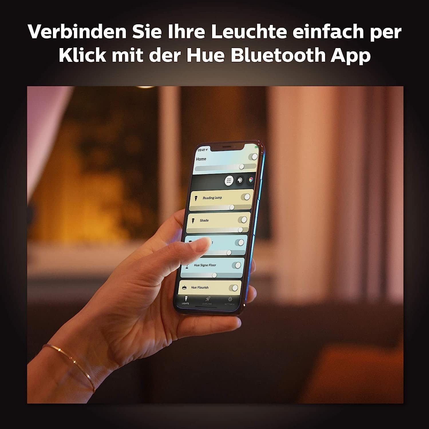 Philips Hue White Ambiance Runner 1er Spot schwarz, dimmbar, GU10 LED Lampe, App-Steuerung, Alexa kompatibel