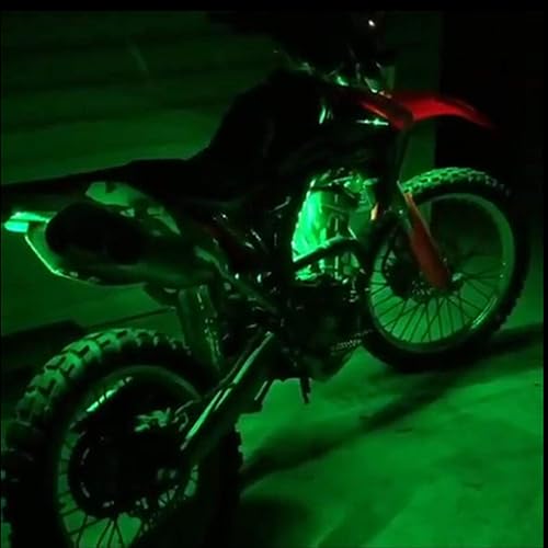 Miniatura 6 de NBWDY 6 unidades de luces LED para motocicleta, impermeables, RGB multicolor, efecto de neón brillante, atmósfera, lámparas subterráneas, control