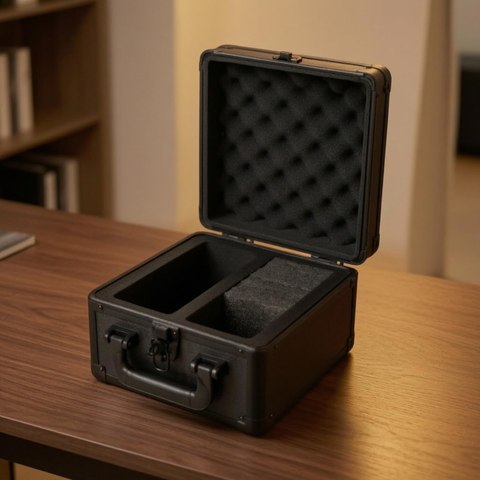 Qianly Custodia Rigida con Scomparti Robusta Custodia Rigida con Interno in Schiuma Professionale Valigetta Scomparti per Collezionisti, Tornei, Casa