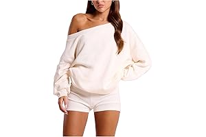 Women's Off-the-Shoulder Drop-Shoulder Sweatshirt: Elevate Your Fall Style
