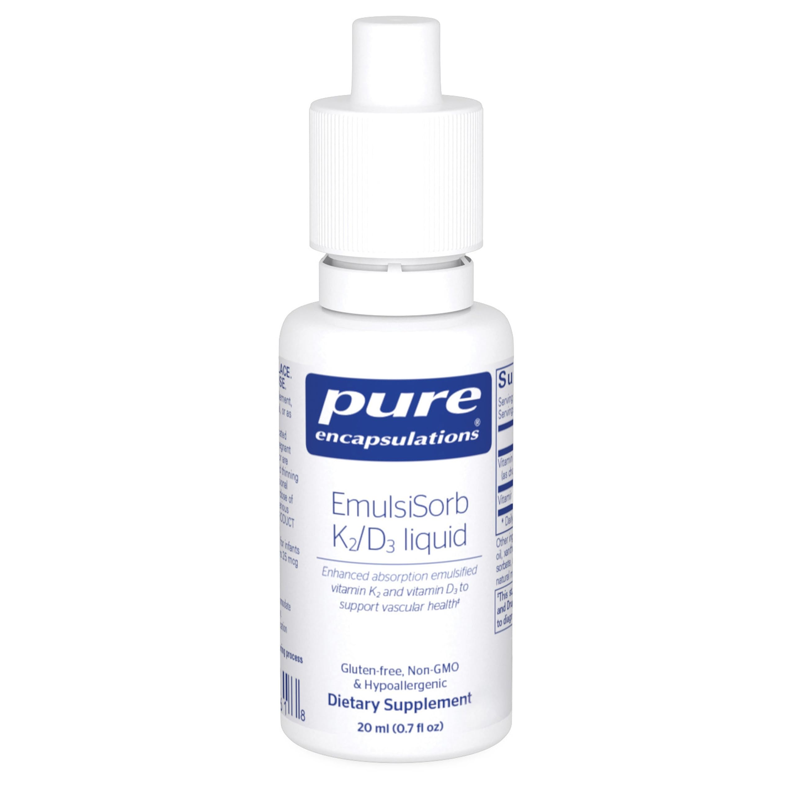 Pure Encapsulations EmulsiSorb K2/D3 Liquid, 0.7 Fl Oz