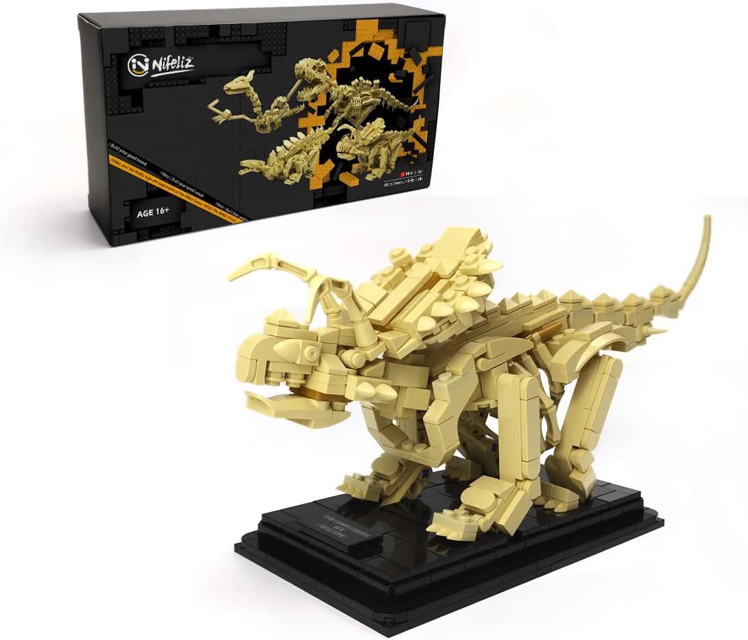 Nifeliz Dinosaur Fossils Building Kit (Triceratops, 496pcs)
