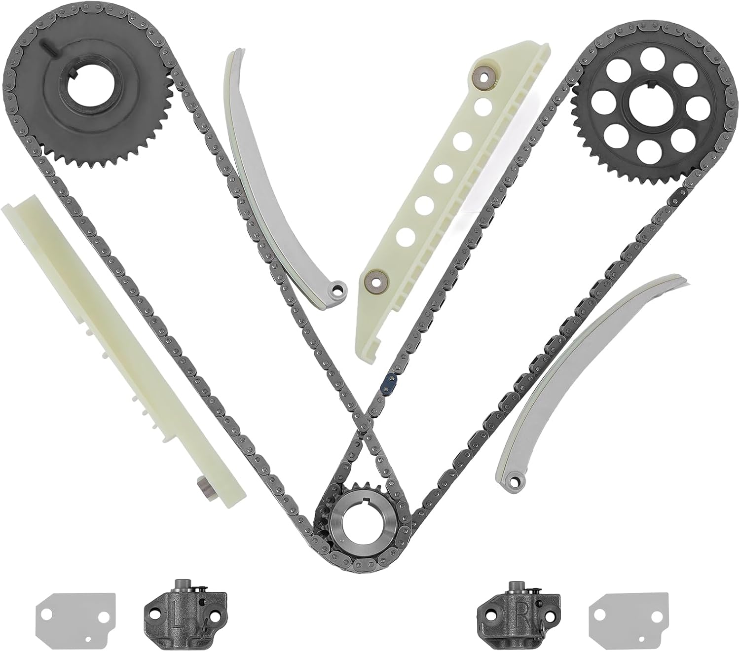 BDFHYK Engine Timing Chain Kit with Tensioner for 4.6L V8 Engines Compatible with Ford F-150 Heritage E-150 Crown Victoria Expedition Explorer Mustang Compatible with Lincoln Compatible with Mercury