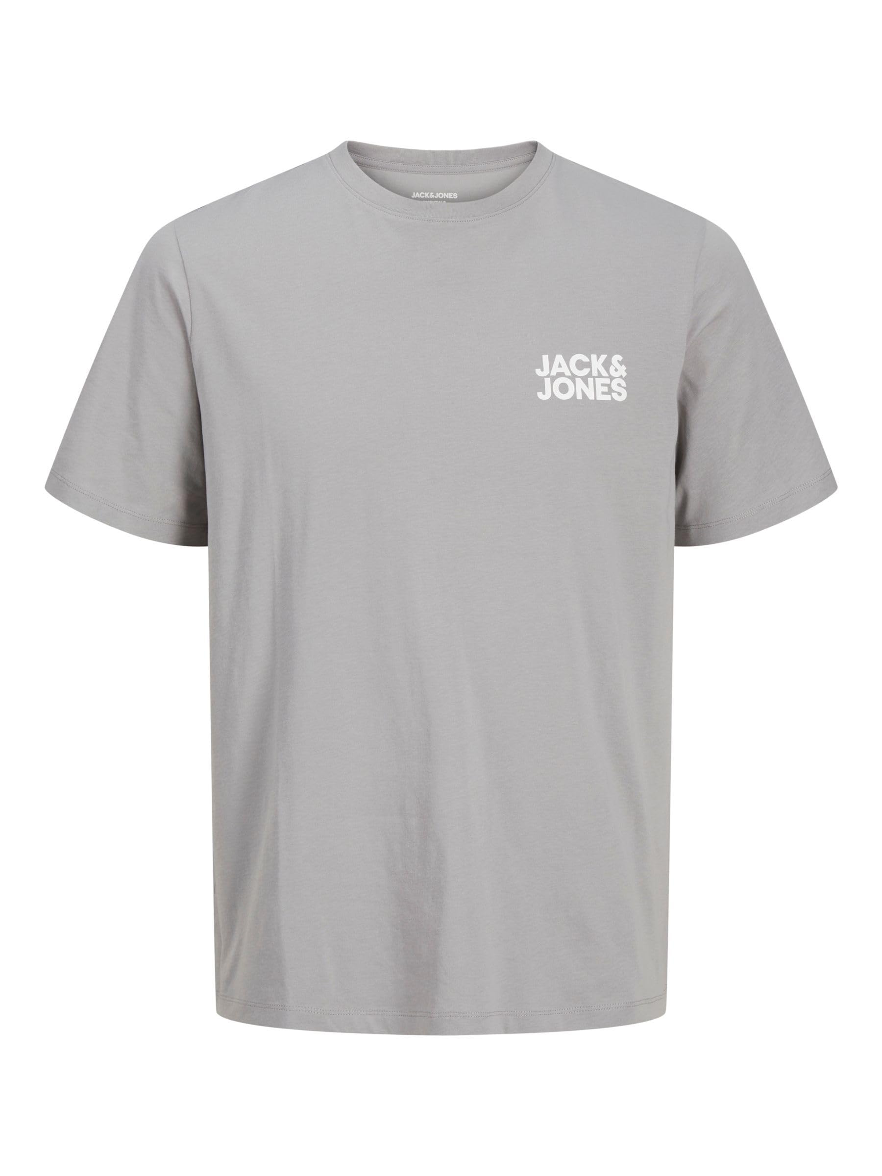 JACK & JONES Male T-Shirt Plus Size Logo T-Shirt, Ultimate Grey, 4XL