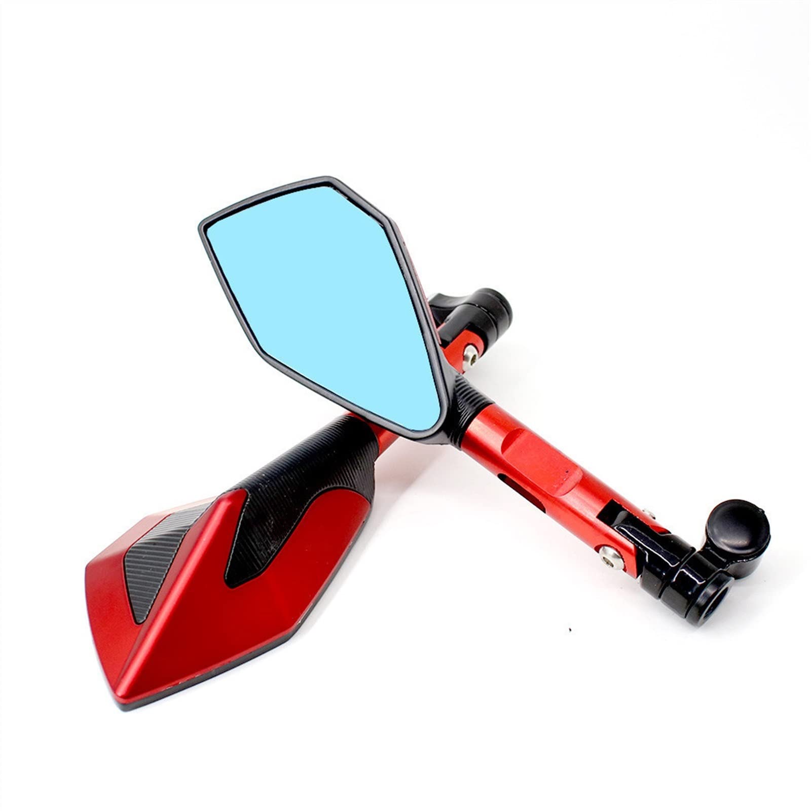 Rétroviseur Rétroviseur Moto 8 10mm pour Vespa Granturismo 125/200 GTS 125/250 S125/150/300 Super Rétroviseurs Latéraux Rétroviseur CNC Universel (Color : Rot)