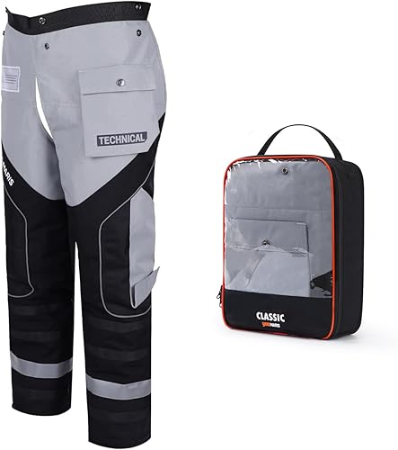 YARDMARIS Chainsaw Chaps versión técnica, envoltura de pantalones protectores de motosierra, delantal de seguridad, clase A
