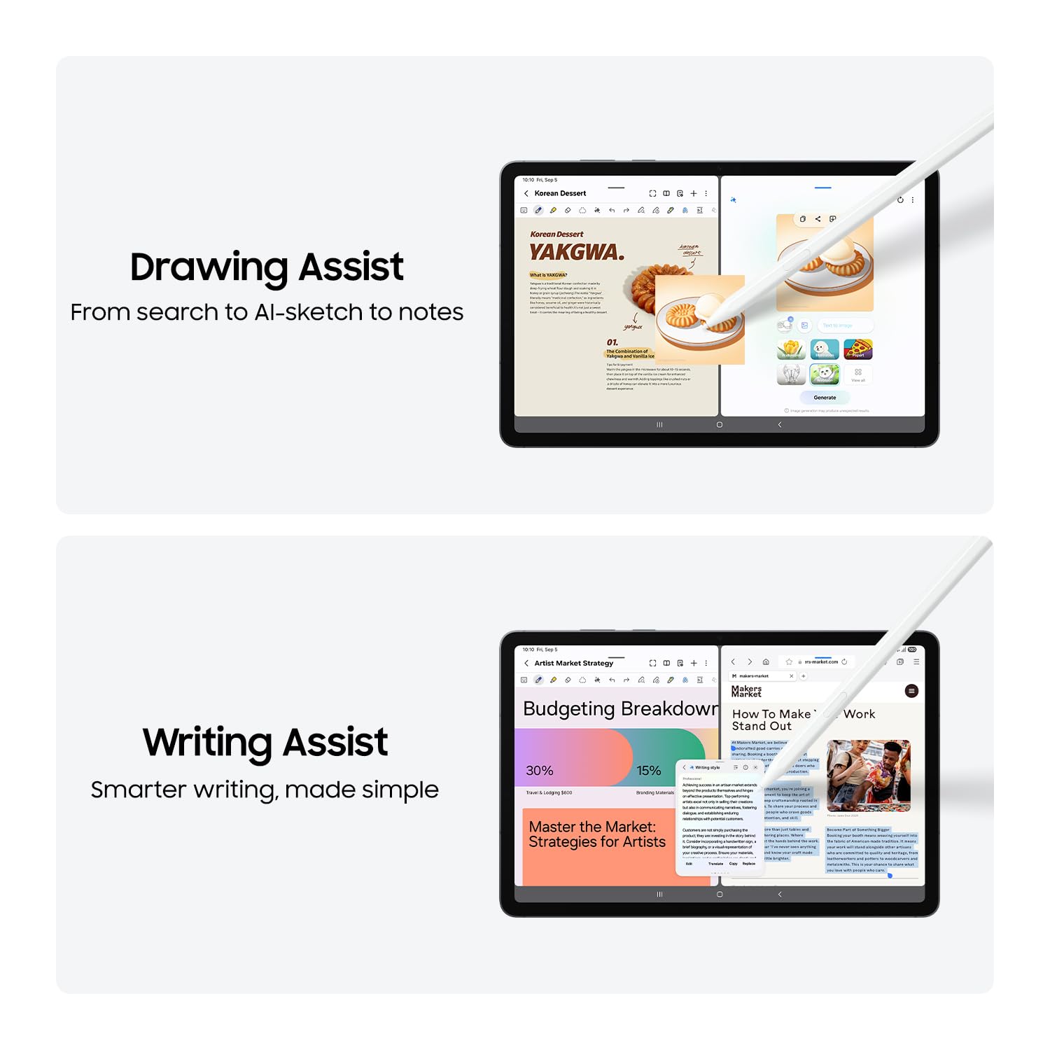 Samsung Galaxy Tab S11 (CAD Version) - Graphite, 128GB, 11" Android Tablet, Galaxy AI Enhancements, 120 Hz AMOLED 2X Display, DeX Mode, Redesigned S Pen Included - 4