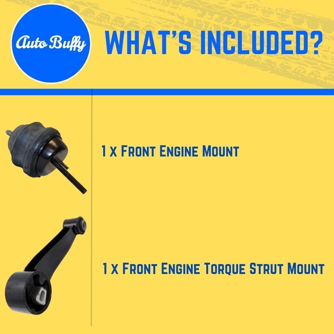 Front Eng Motor & Torque Strut Mount 2pc Set Fits 2009-2011 Buick Lucerne 3.9L Replacement for 3158 A5492HY 3139 A5438