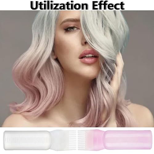 Miniatura 7 de 2 botellas aplicadoras de peine de raíz, botella aplicadora de aceite para el cabello de 6 onzas para teñir el cabello cuero cabelludo, dispensador