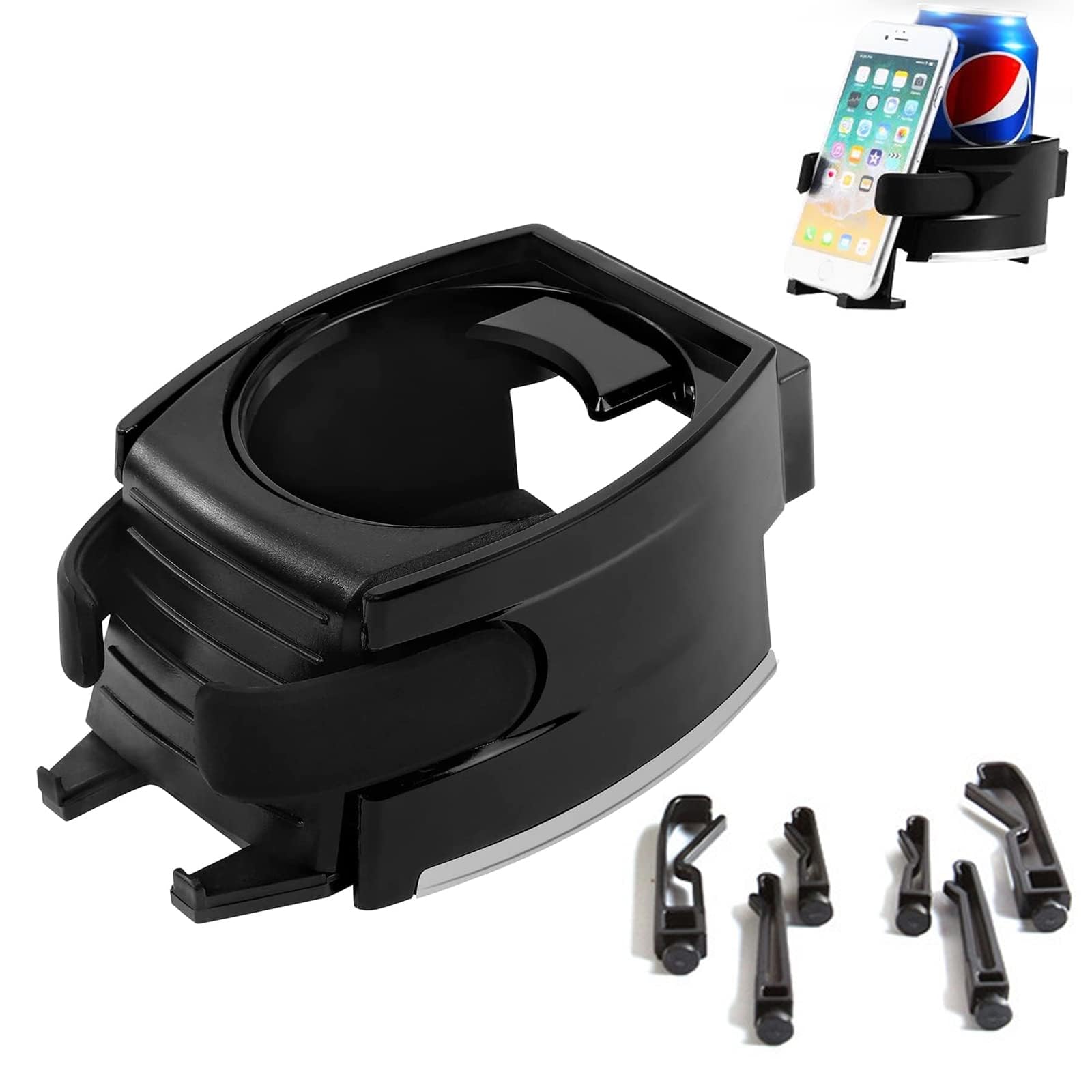Porte-gobelet Voiture Universel Avec Support Téléphone - Fixation à La Grille D'aération - 13