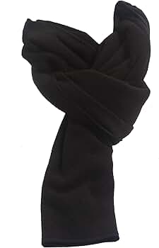 Gravity Threads Micro Fleece Womens Mens Winter Scarf, Black