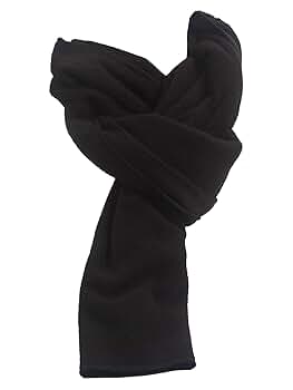 Gravity Threads Micro Fleece Womens Mens Winter Scarf, Black