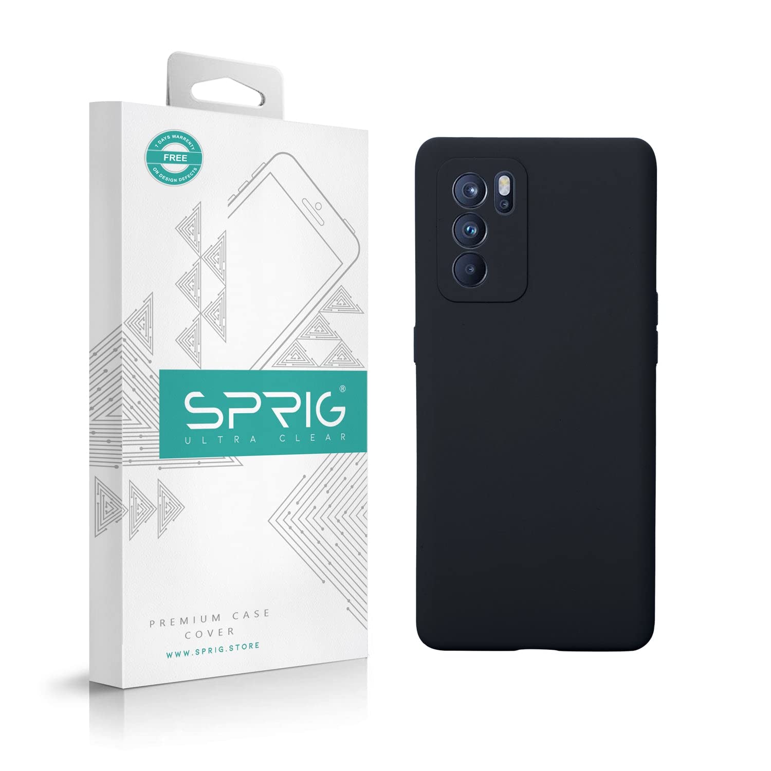 SPRIG Compatible with Oppo Reno6 Pro 5G Phone Liquid Silicone Cover Premium Back Cover Drop Tested Shock Proof Mobile Case for Men, Women, Boys and Girls with Camera Protection (Black) (B09XKMWWPX) Amazon Price History, Amazon Price Tracker