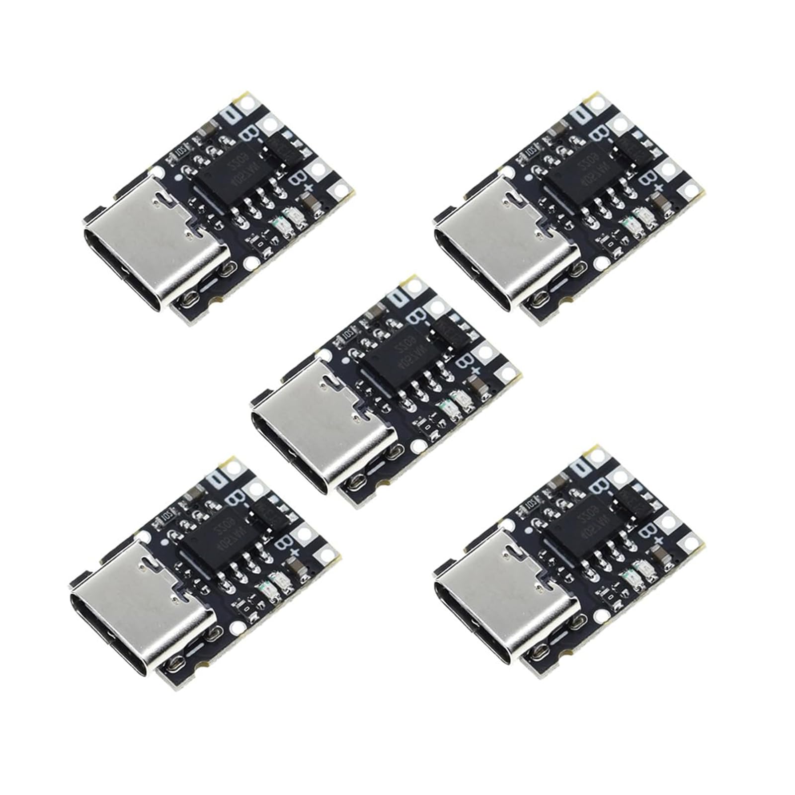 5 Pcs TP4057 1A 3.7V Lithium Battery Charging Board with Protection is a Type-C USB C Lithium-Ion Battery Charging Board and is Superior to TP4056.
