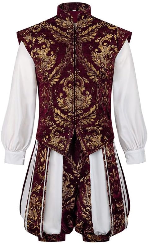 Men's Tudor Costume Elizabethan Era Renaissance Royal Prince/Nobleman Tudor King Doublet & Pumpkin Pants Outfit