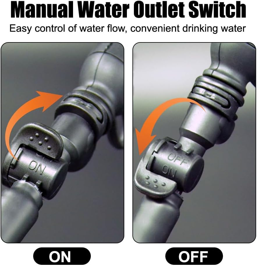 DONGKER Training Hydration Case,1.5L Leakproof Water Panel Plate Carrier with Detachable Tube & Manual Control Spout Switch for Bladder Hydration Pack