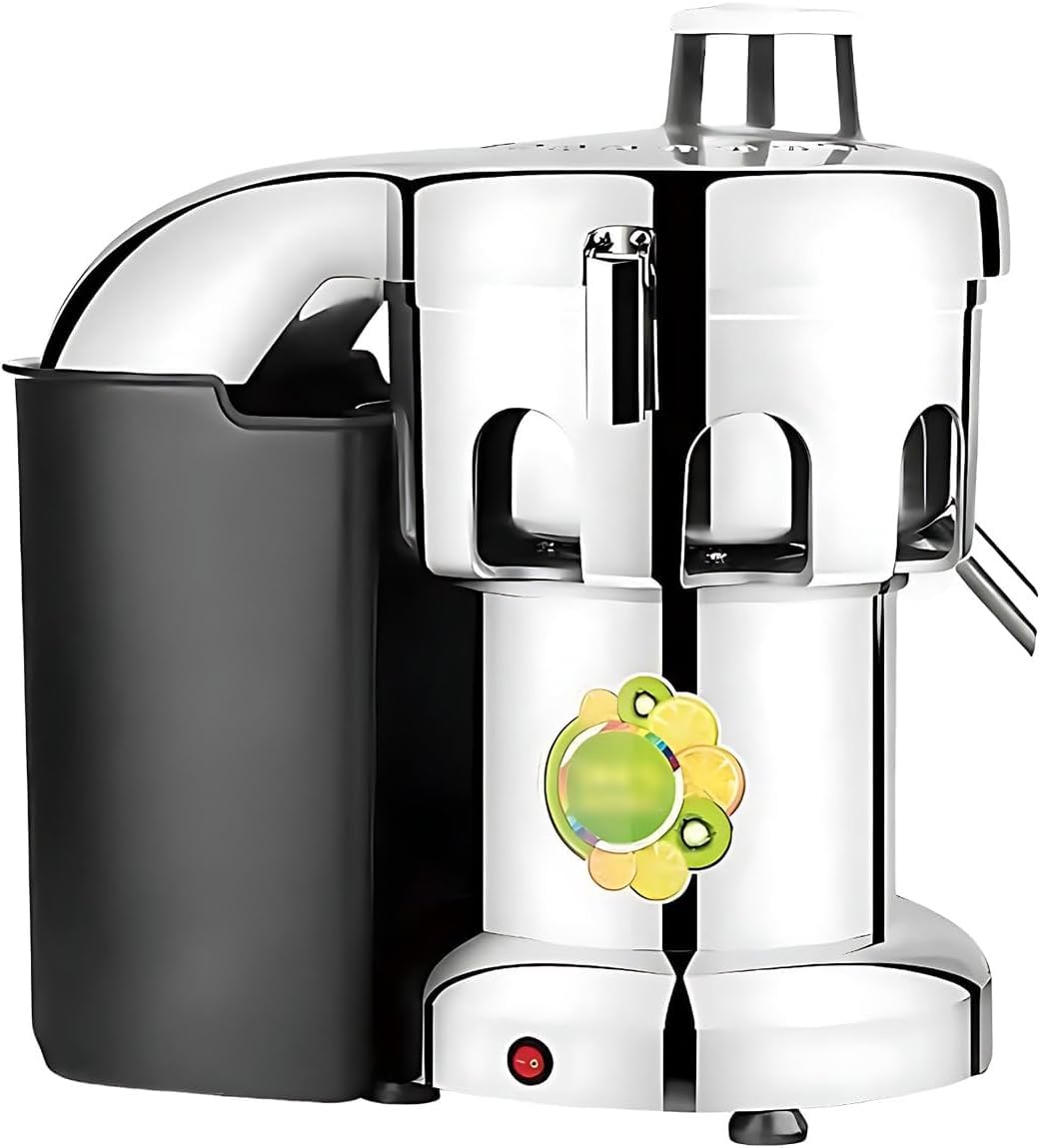 Estrattore di succo commerciale, spremiagrumi elettrico, grande scivolo di alimentazione Heavy Duty centrifuga spremiagrumi, estrattore di succo in acciaio inossidabile con filtro per negozi di succhi