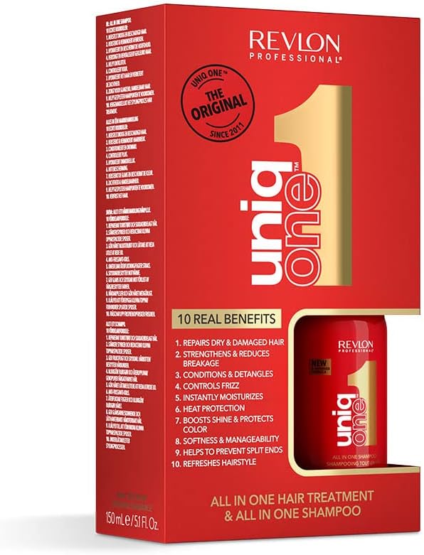 REVLON PROFESSIONALUniqone Pack, Multibenefit Hair Products, Uniqone Shampoo, Travel Size Shampoo, Hair Repair Treatment, Leave-in Hair Treatment