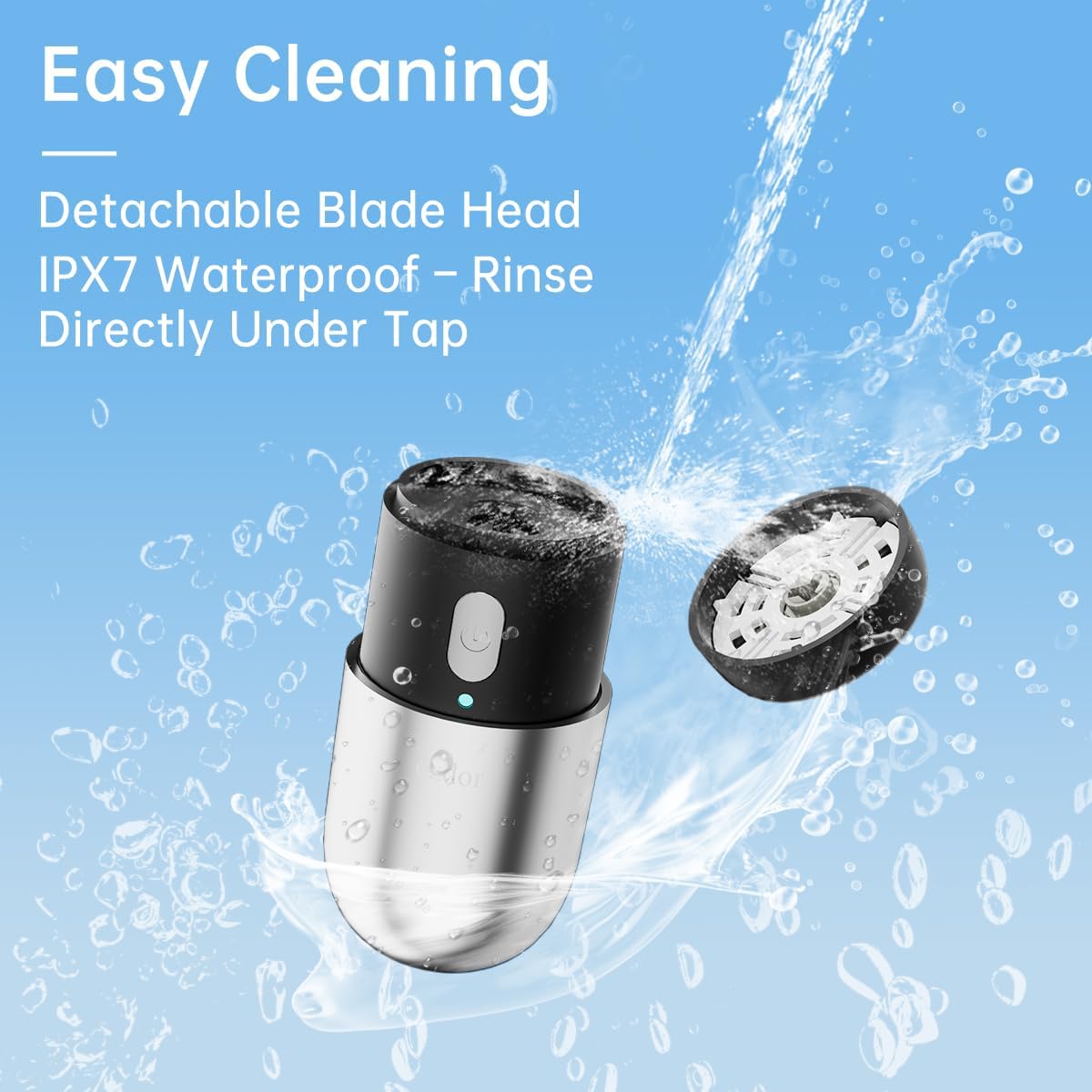 Mini Electric Shaver, Electric Razor for Men, Portable USB-C Rechargeable Waterproof Shaver, Cordless Powerful Razor for Travel, Home, Business - Image 5