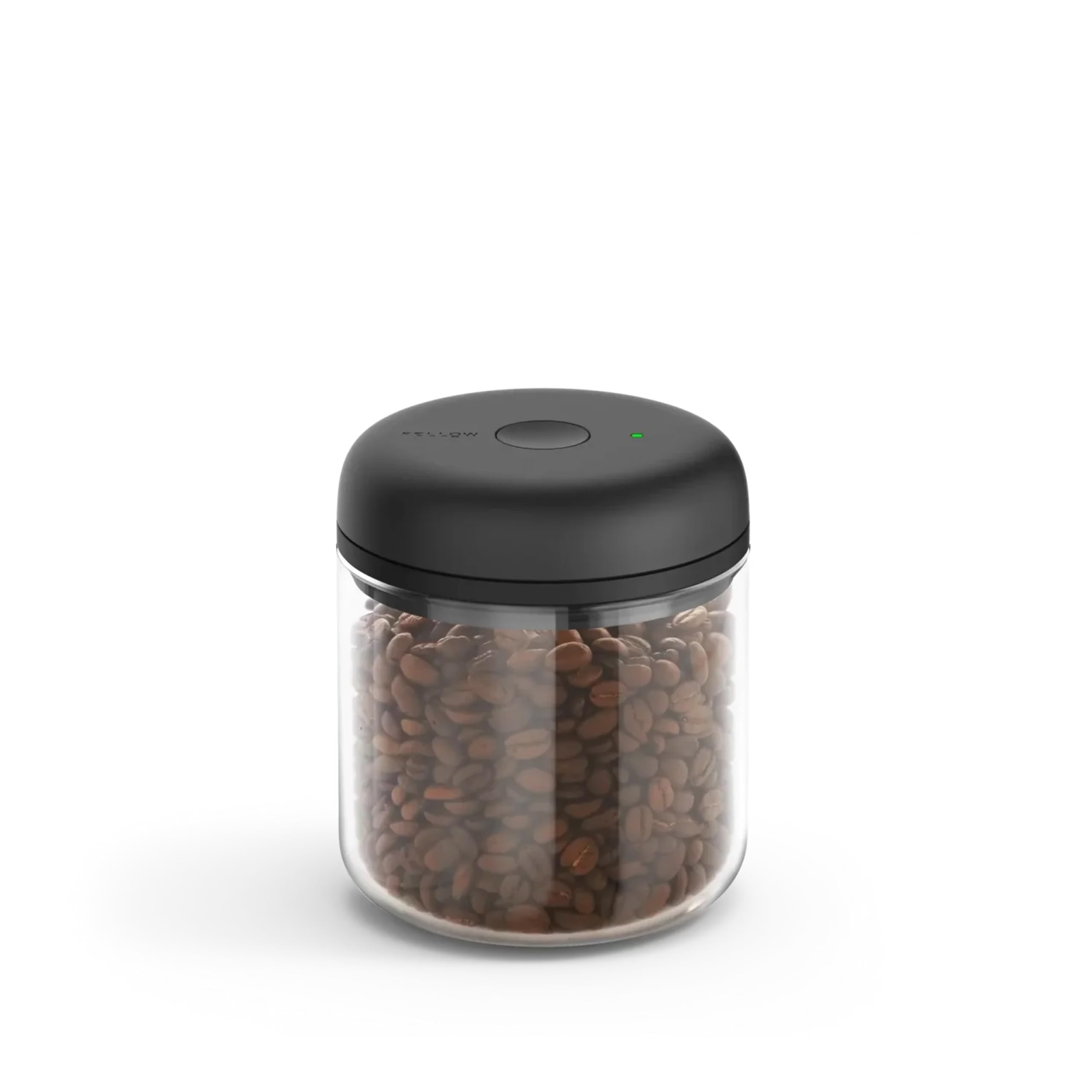 Fellow Atmos Electric Vacuum Canister & Storage Container - Airtight Coffee & Food Storage Containers - Coffee Containers - 1.2 Liter - Matte Black (Clear Glass, 0.7 Liter)