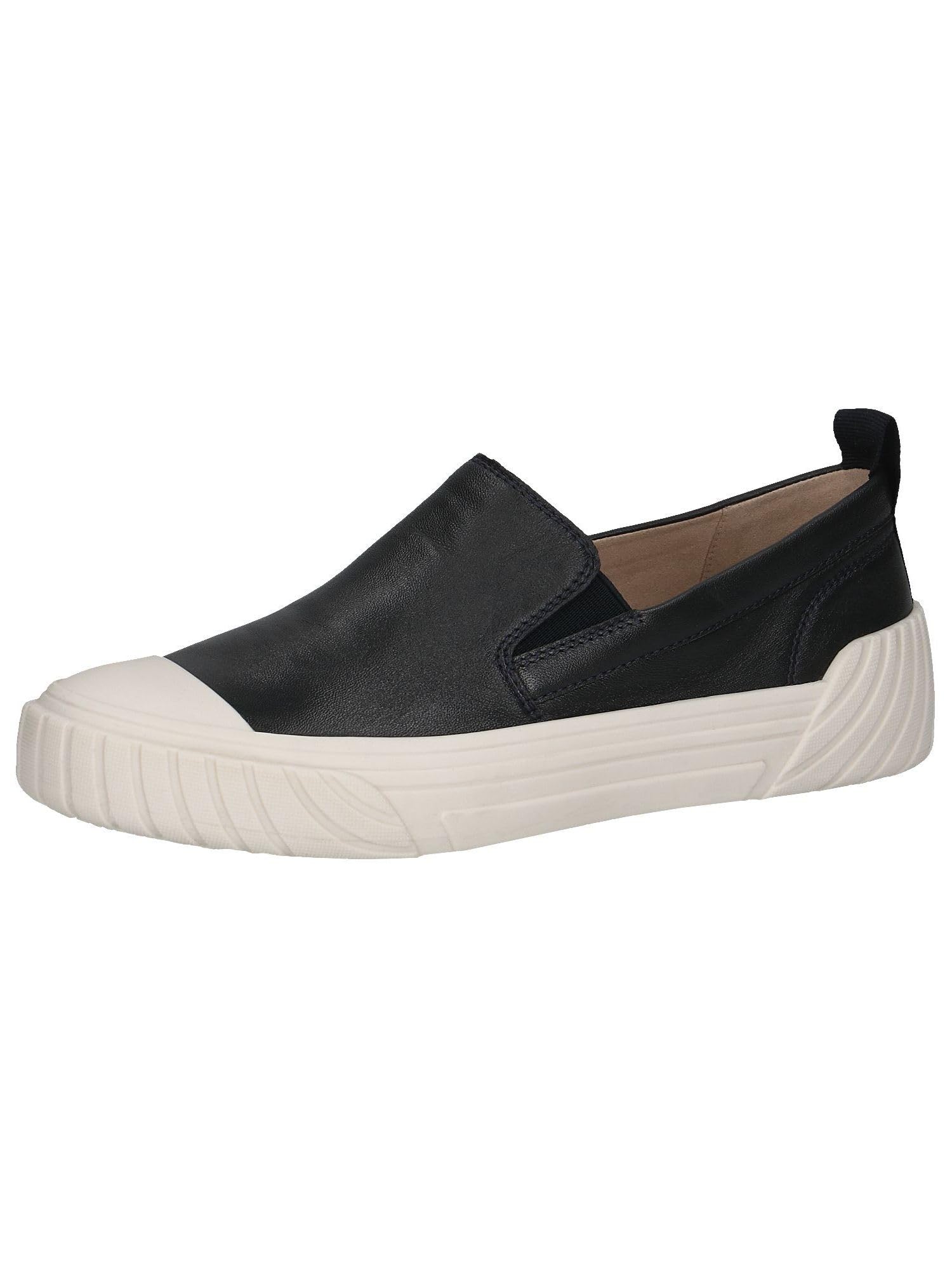 CAPRICE Women's Leather Slip-ons Flat, Blue (Ocean Softnap.), 5 UK
