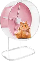 kathson Roda de exercício para hamster Rodas de corrida silenciosas de 25 cm com suporte para hamsters, gerbos, ratos e outros animais de estimação pequenos (rosa)