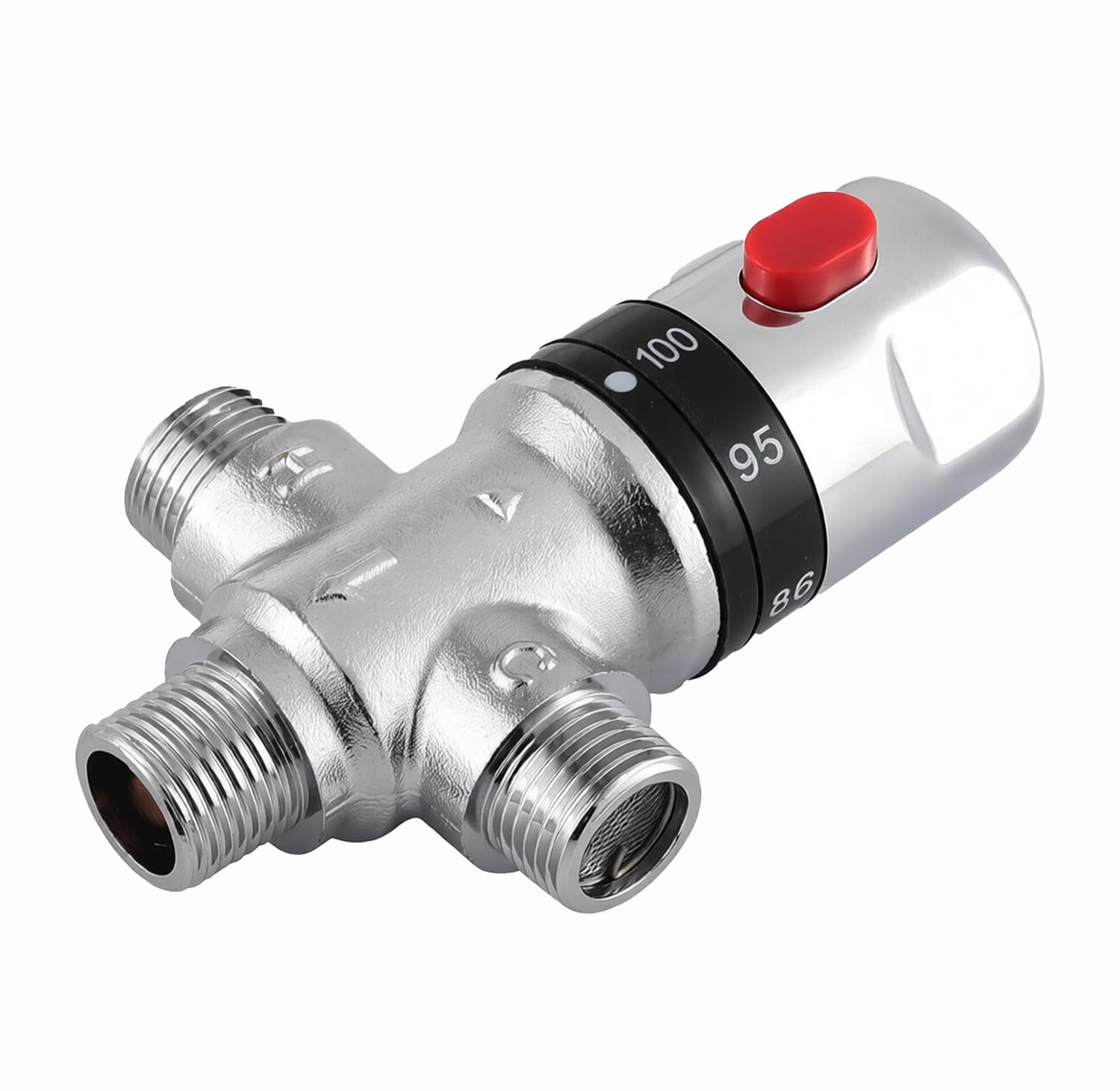 Tremax - Valvola termostatica per sistema doccia, controllo della temperatura dell'acqua, 1/2 NPT, scala Fahrenheit, in ottone massiccio