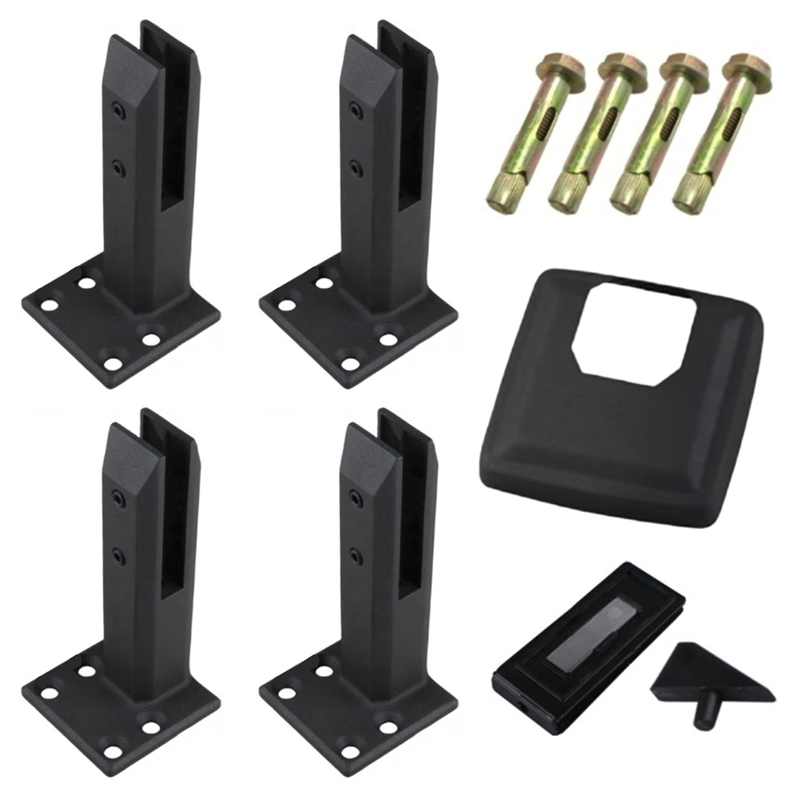 Pince à verre robuste noire 200mm en acier inoxydable x4