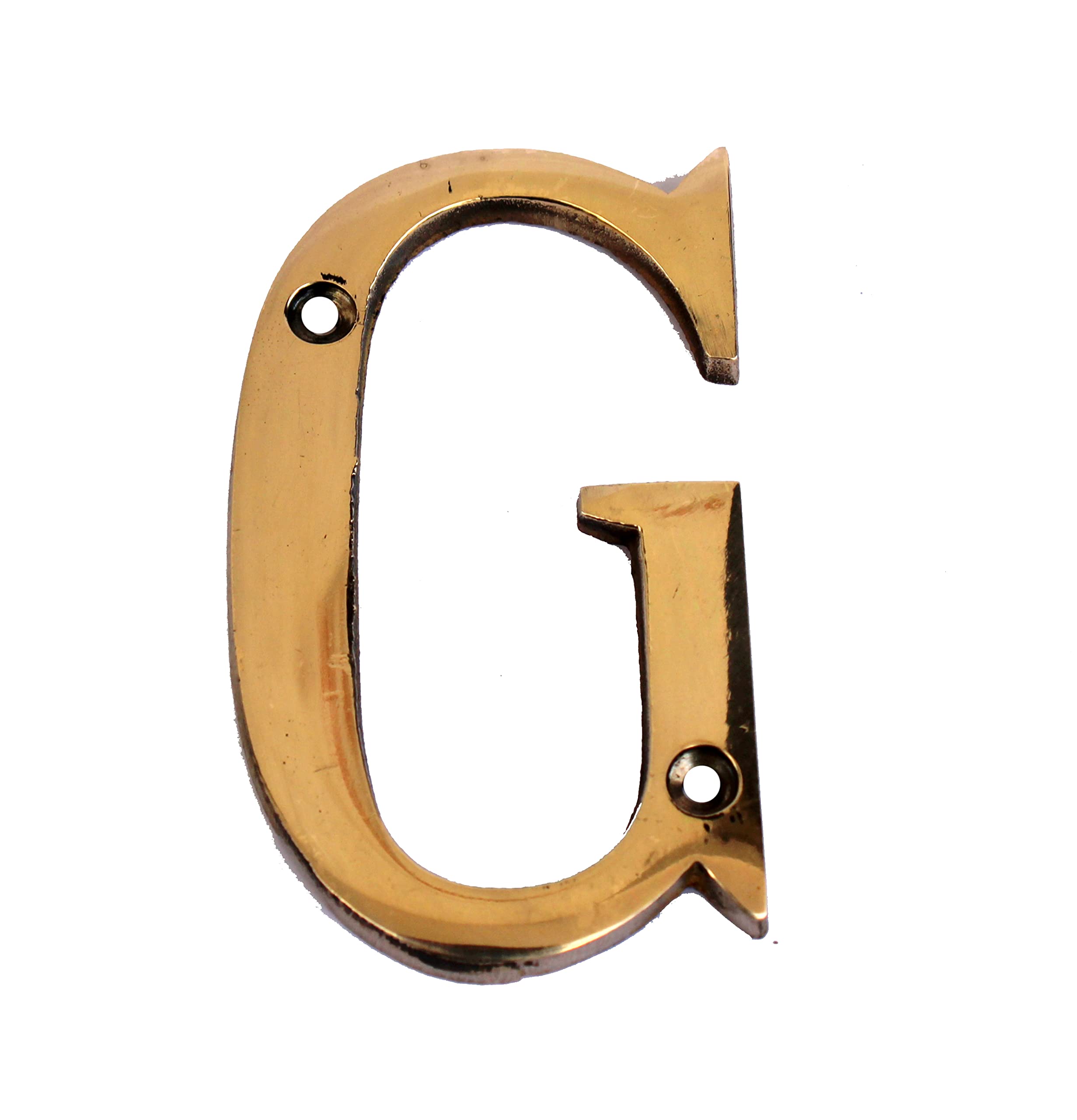 eSplanade - Brass House Hotel Door Name Alphabets - Wall Door Plaque Letter Alphabet - 3" Inches - Golden ("G" Alphabet)-image-25