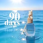 Blue Ocean Scent Car Air Freshener – 90+ Days Long-Lasting Car Perfume - Natural Essential Oil Aromatherapy Diffuser for Car | Rearview Mirror Hanging Car Fragrance with Wooden Lid