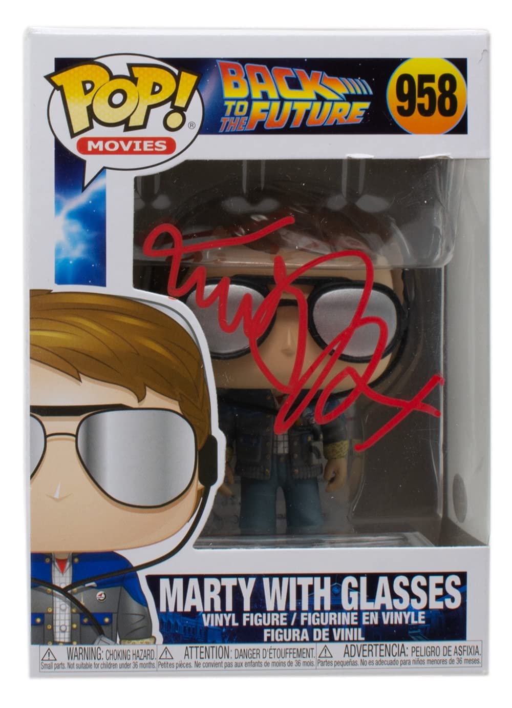 Michael J. Fox Signed Back To The Future Pop Figurine #958 PSA