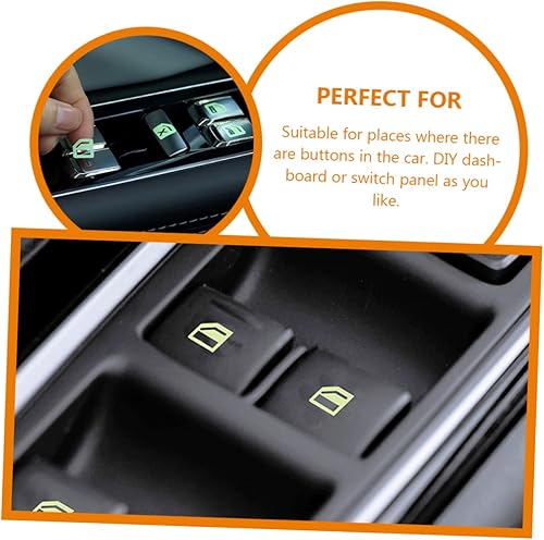 Miniatura 9 de Milisten Calcomanías para botón de automóvil, 4 hojas, calcomanías para ventana de automóvil, calcomanías de ventana de automóvil, calcomanía verde