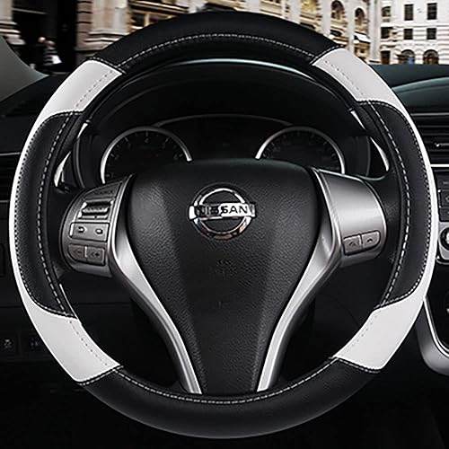 Miniatura 66 de Funda de cuero para volante de auto, protector antideslizante para volante de auto de cuero de microfibra transpirable, ajuste universal para la Gris