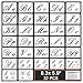 GUVVEAZ Painting Letter Stencils on Wood, 32 PCS Reusable Washable Template with Calligraphy Font Uppercase and Lowercase Alphabet, Numbers and Signs, with Portable Zipper Bags, 8.3"x5.9"