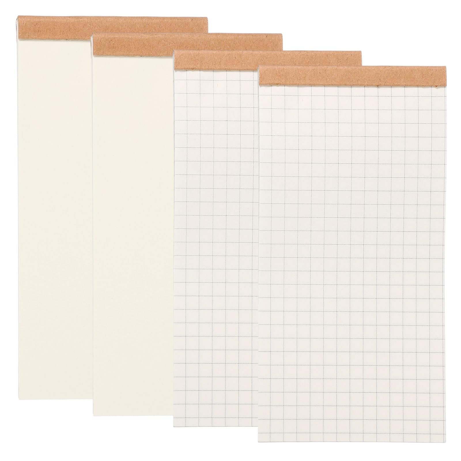 PATIKIL Portable Field Notes, 4 Pcs Small Notepads 50 Sheets Pocket Notebooks Memo Books to Do List Organizer Planner Daily for Work Office Journey, Grid/Blank
