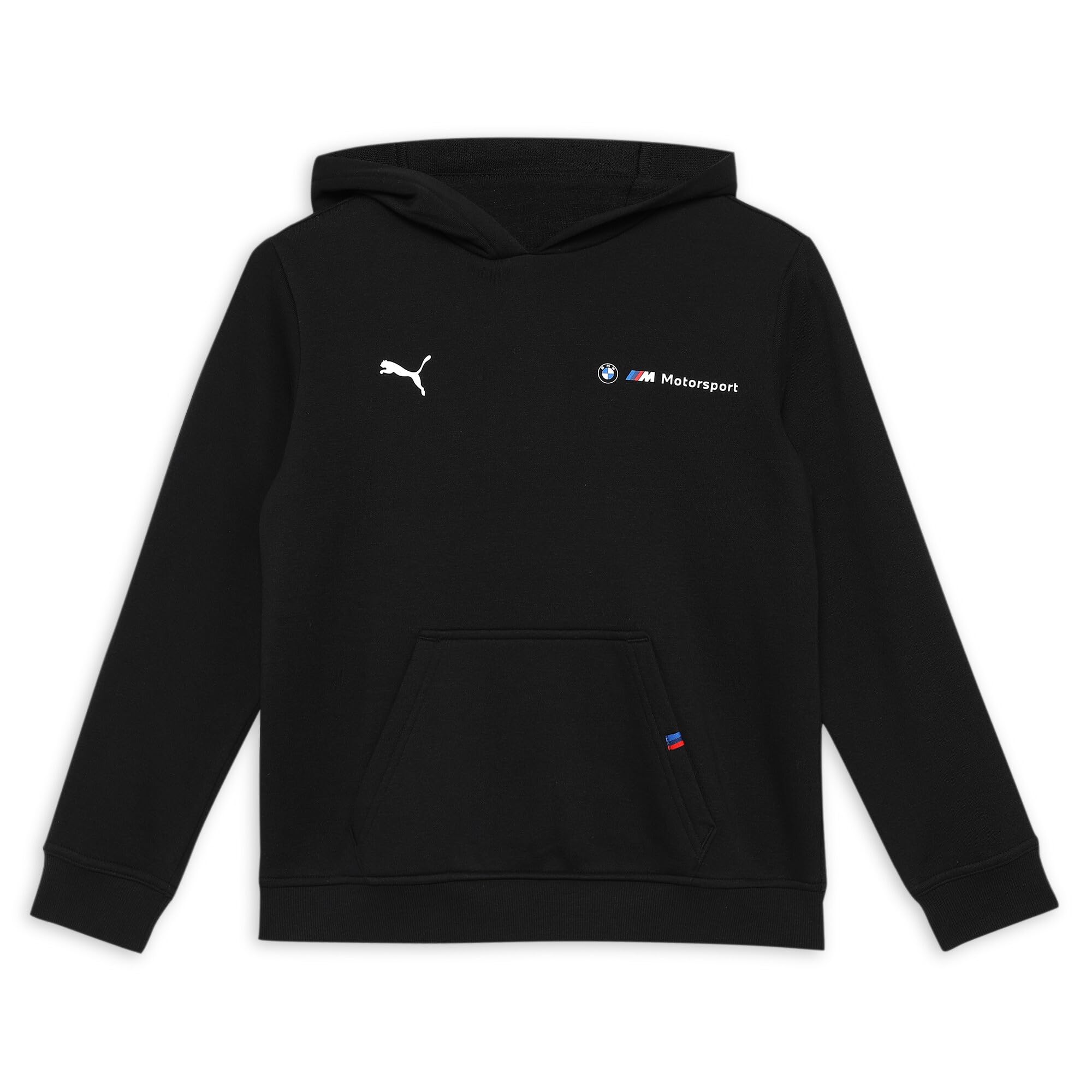 Puma - Juniors BMW MMS Kids Ess Hoodie, Color Puma Black, Size: 6
