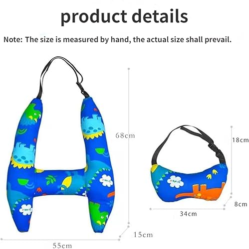 Miniatura 6 de Forma de H  Soporte de cabeza para dormir de automóvil, almohadas de viaje para niños, almohadas de asiento de automóvil, adultos y niños, asiento