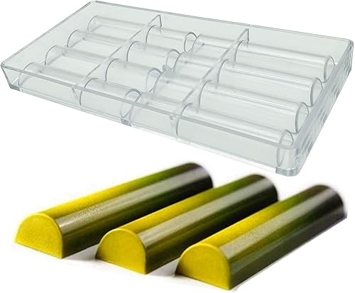 Molde largo grande del chocolate del palillo del policarbonato 3D del fabricante del cilindro del caramelo de la bandeja de la PC de las cáscaras