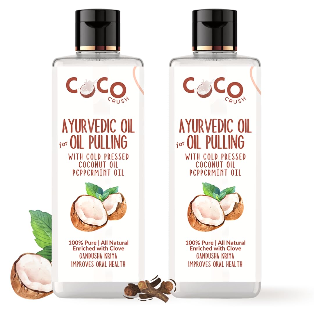 COCO CRUSH Ayurvedic Coconut Oil Pulling Blend with Virgin Coconut Oil, Peppermint Oil, & Clove Oil | Cold-pressed & Virgin | Oral Care for Fresh Breath & Healthy Gums, Teeth (400ML (2 * 200ML)) (B0CFX9LL3M) Amazon Price History, Amazon Price Tracker