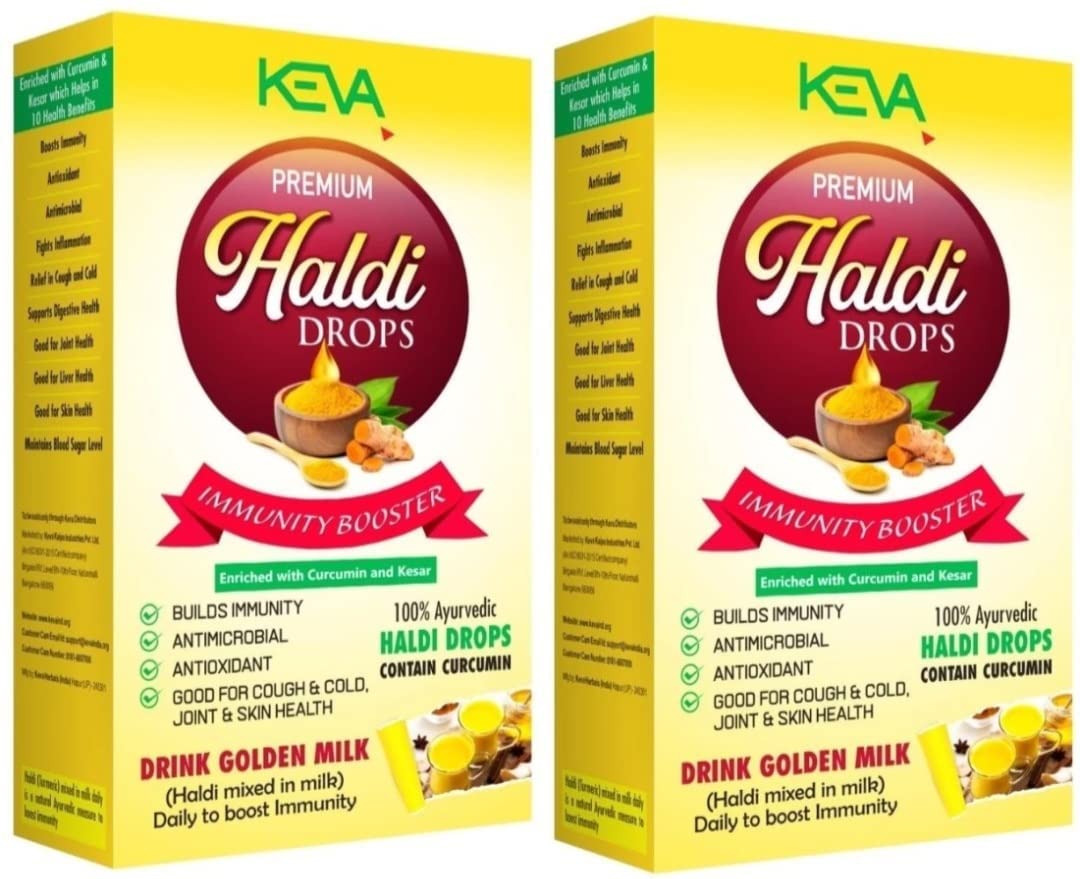 KEVA Haldi Drops Enriched with Curcumin and Kesar for Immunity Booster (20ml X 2)-image-21