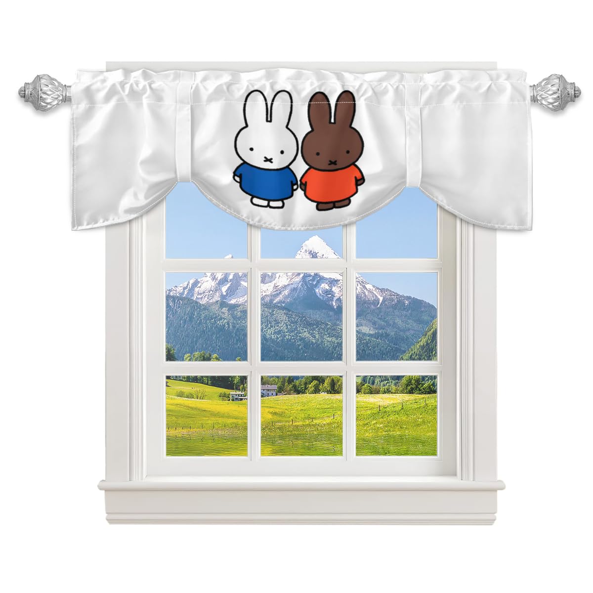 Amazon｜ミッフィーカーテン 遮光カーテン カーテンバランス ショート