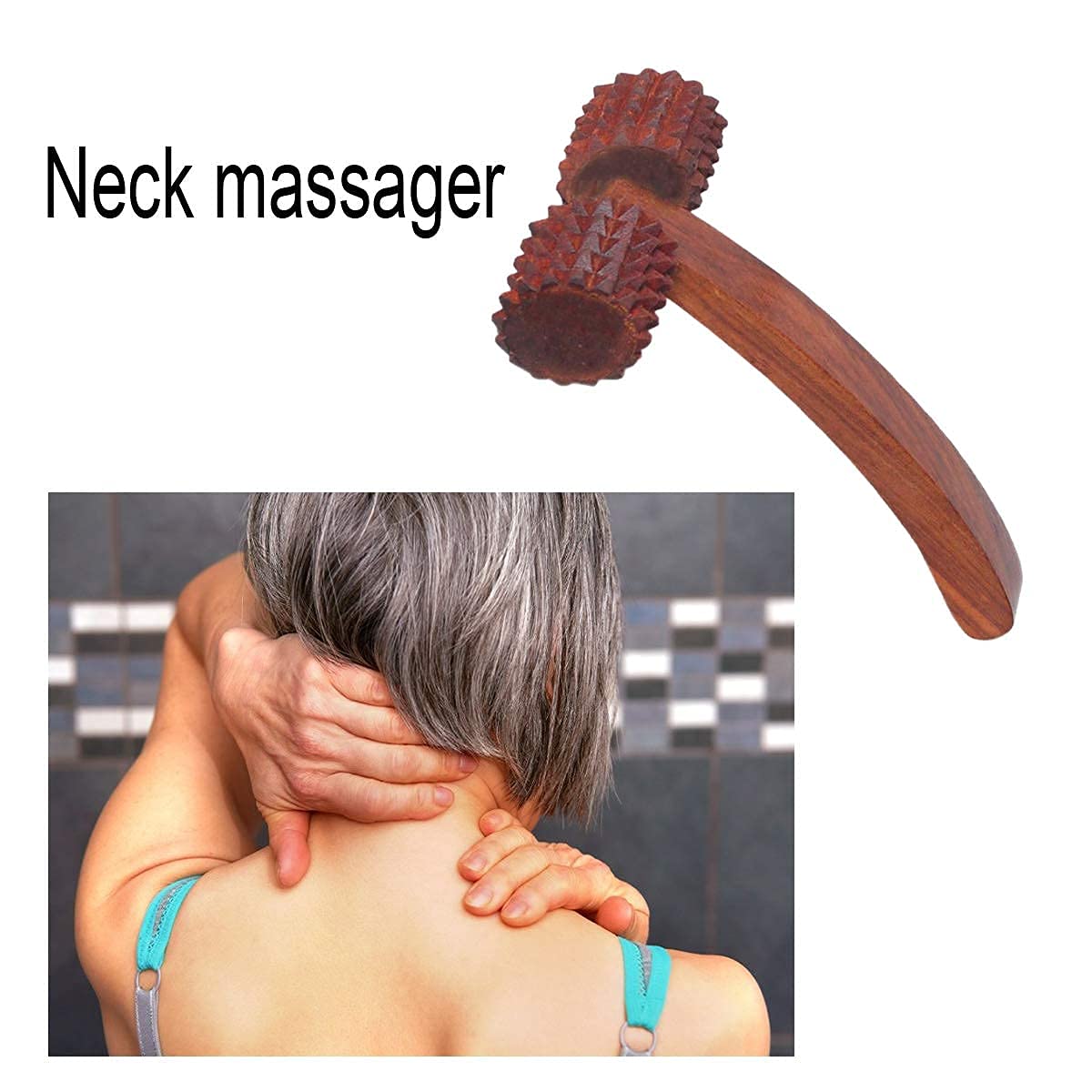 Wooden Roller Cutter Hand/Leg Massager, Body Stress Massager Fitness 7x6 In, Wooden Foot massager 6 Rod -12x6x2 In, Pain Relief Neck Massager 6x3 In -Set of 3 Wooden Roller Cutter Hand/Leg Massager, Body Stress Massager Fitness 7x6 In, Wooden Foot massager 6 Rod -12x6x2 In, Pain Relief Neck Massager 6x3 In -Set of 3
